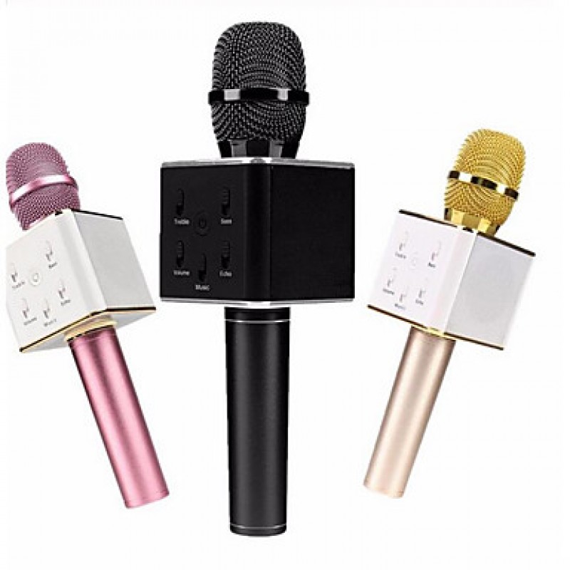 Original Q7 Magic Karaoke Microphone Phone KTV Player Wireless Condenser Bluetooth MIC Speaker Record Music For Android