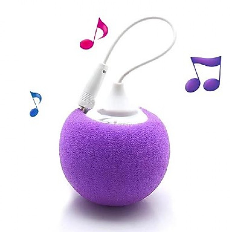 Soft Ball 3.5mm Plug Mini Audio Dock Speaker for iPhon iPod PC And Mobile Phone(Assorted Colors)  