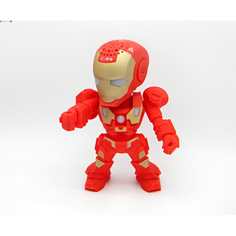 Iron Man Robot Wireless Bluetooth Speaker Mini Portable Light Card Audio Subwoofer