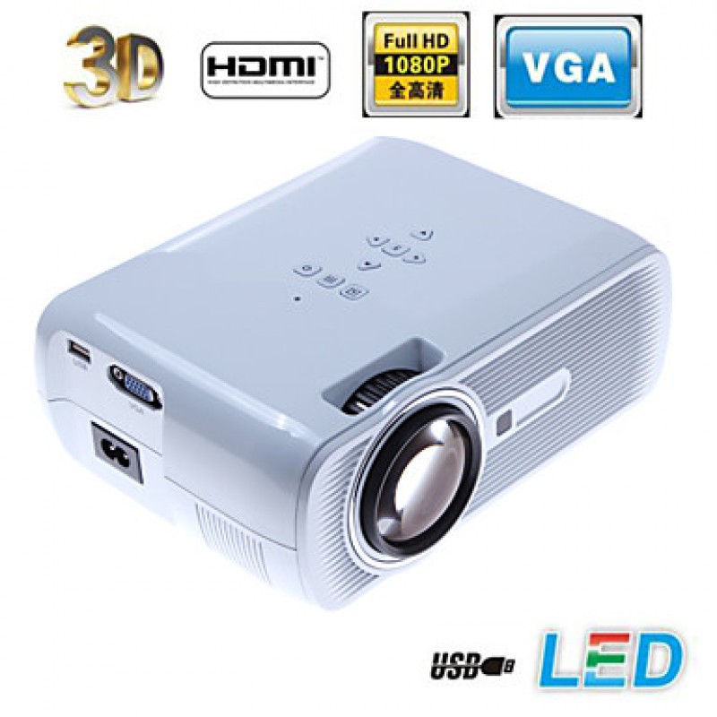 Home Theater Projector 3000Lumens 3D LED AV/USB/VGA/SD  