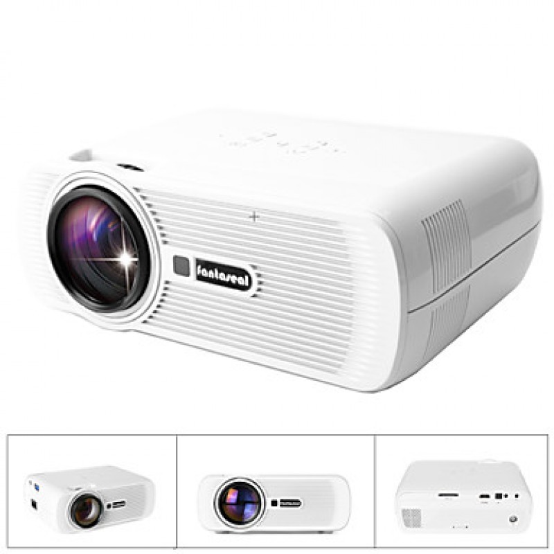 FHD 1080P Supported 1000LM Mutimedia Home Theater Mini LED Projector w/ ATV, HDMI, VGA, USB 2.0, AV, SD  