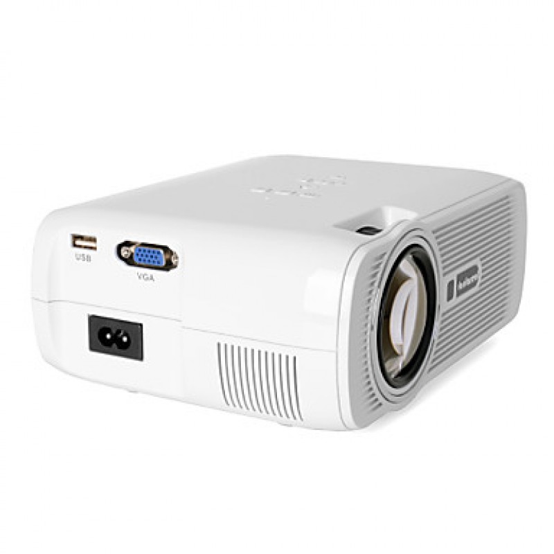 FHD 1080P Supported 1000LM Mutimedia Home Theater Mini LED Projector w/ ATV, HDMI, VGA, USB 2.0, AV, SD  