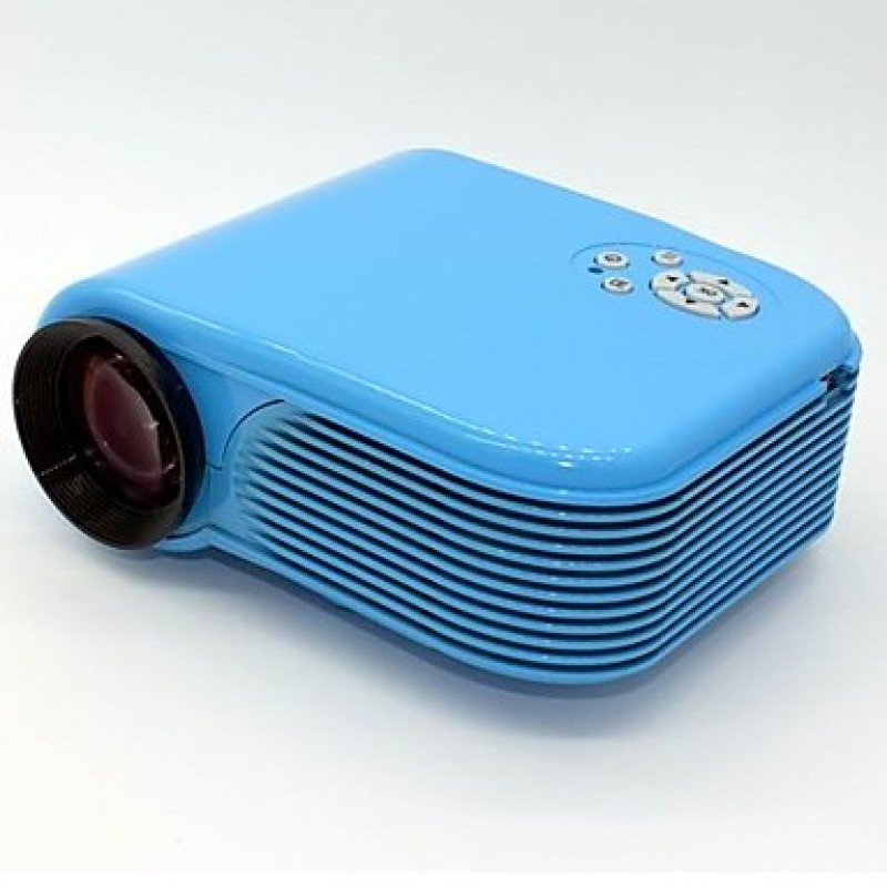 H88 Ultra Portable 180LM 153600 RGB Pixels LED Projector with Remote Control Compatible Computer Mobile Phone U Disk  