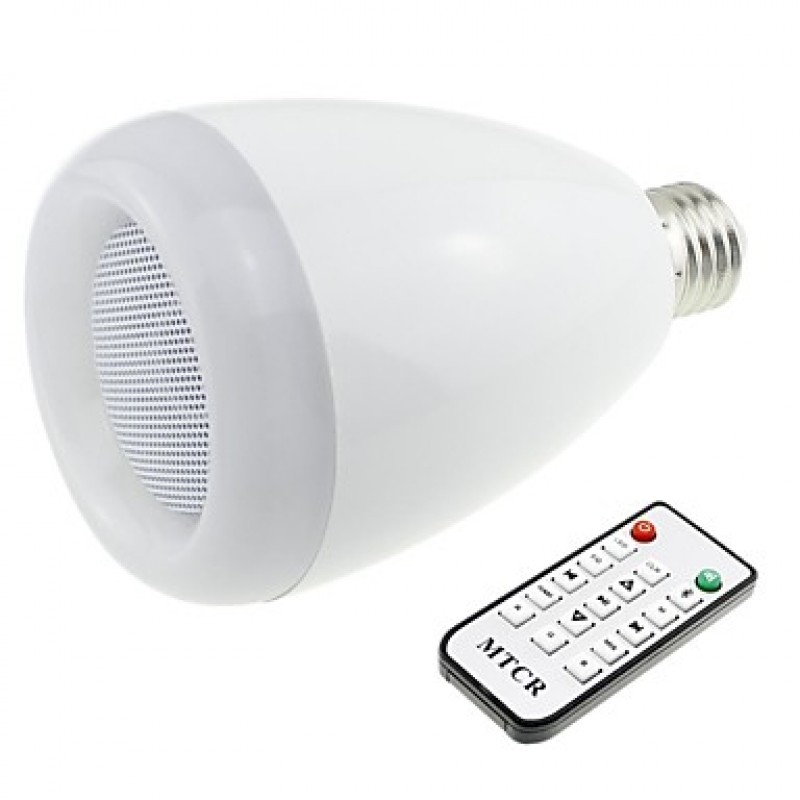 Bluetooth 3.0 Speaker E27 Base RGB 9W LED Bulb Mus...