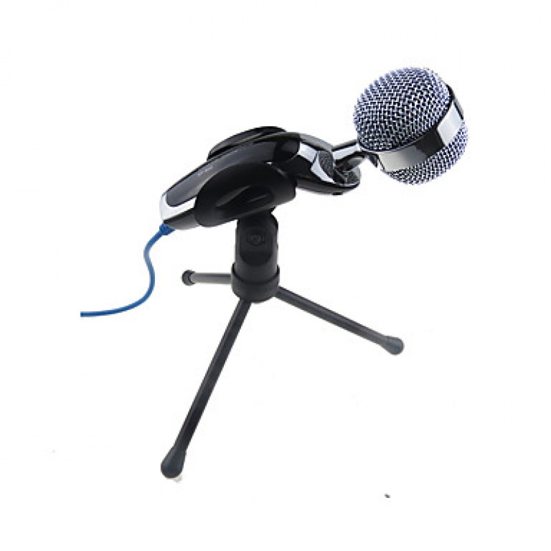 2017 New USB Useful hot wired high quality stereo condenser microphone with holder clip for chatting karaoke portable PC