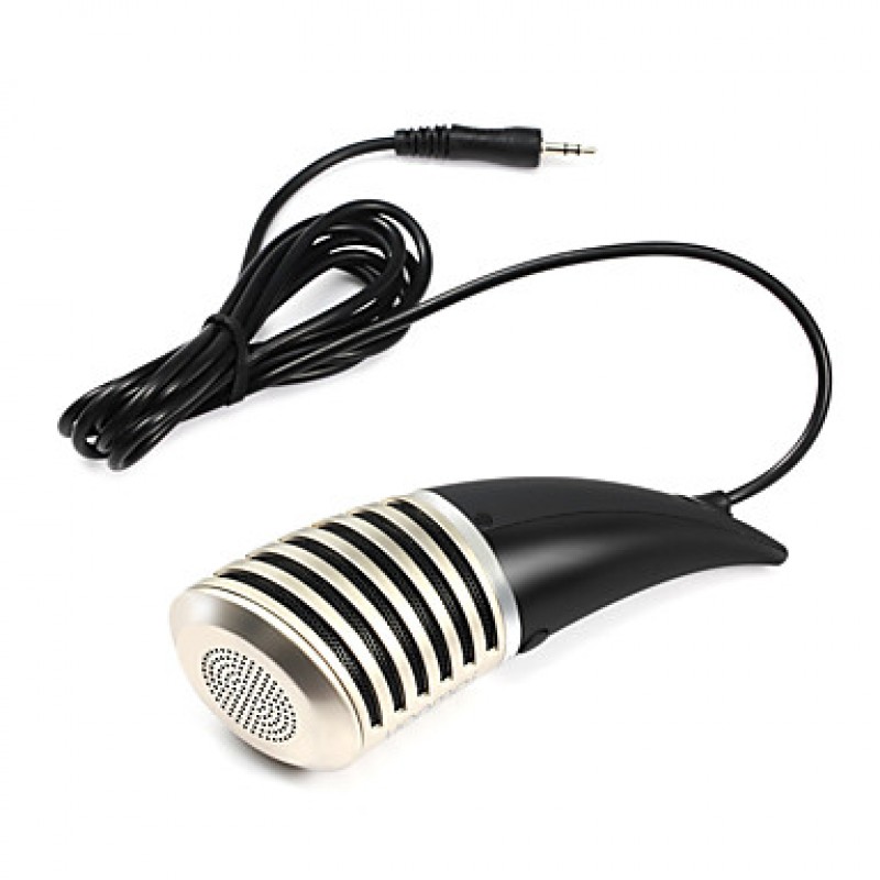 2017 New Useful hot wired high quality stereo condenser microphone with holder clip for chatting karaoke portable PC