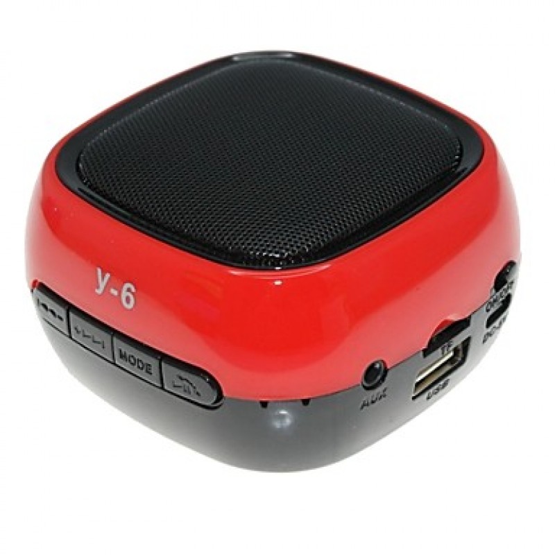 Y-6 MiNi Bluetooth Speaker Micro SD Mic USB AUX FM Portable Handfree for iPhone Samsung and Other Cellphone  