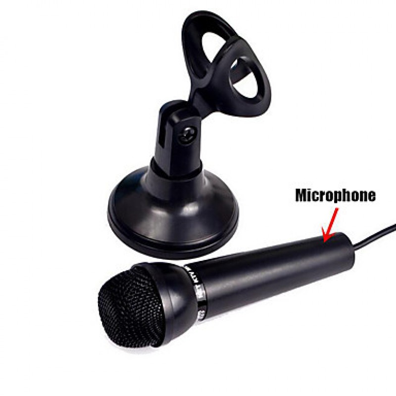 Hot saleAudio Sound Recording Condenser Microphone with Shock Mount Holder Clip with locking knob 3.5mm aux jack Mobile phone microphone