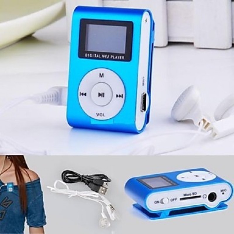 8G Mp3 Mini Lettore Clip USB LCD Screen Rechargeable Radio Player