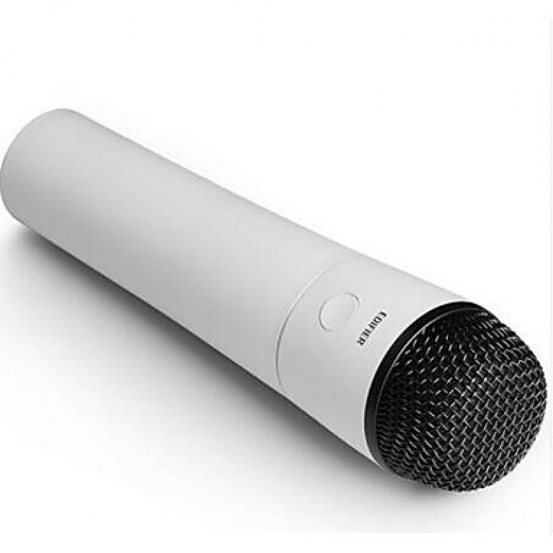 MU500 Wireless Karaoke Microphone USB White For Cellphone
