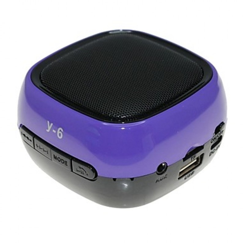 Y-6 MiNi Bluetooth Speaker Micro SD Mic USB AUX FM Portable Handfree for iPhone Samsung and Other Cellphone  