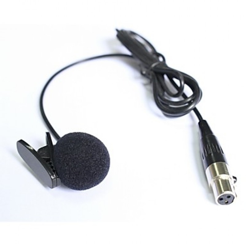 Top Quality Cardioid Lapel Tie Clip-on Lavalier Condenser Microphone XLR 3PIN