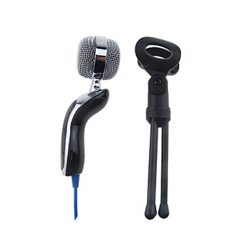 2017 New USB Useful hot wired high quality stereo condenser microphone with holder clip for chatting karaoke portable PC