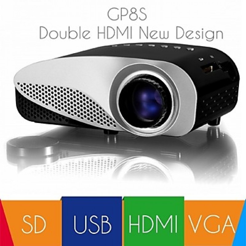 new GP8S best price HDMI VGA SD led portable mini projector  