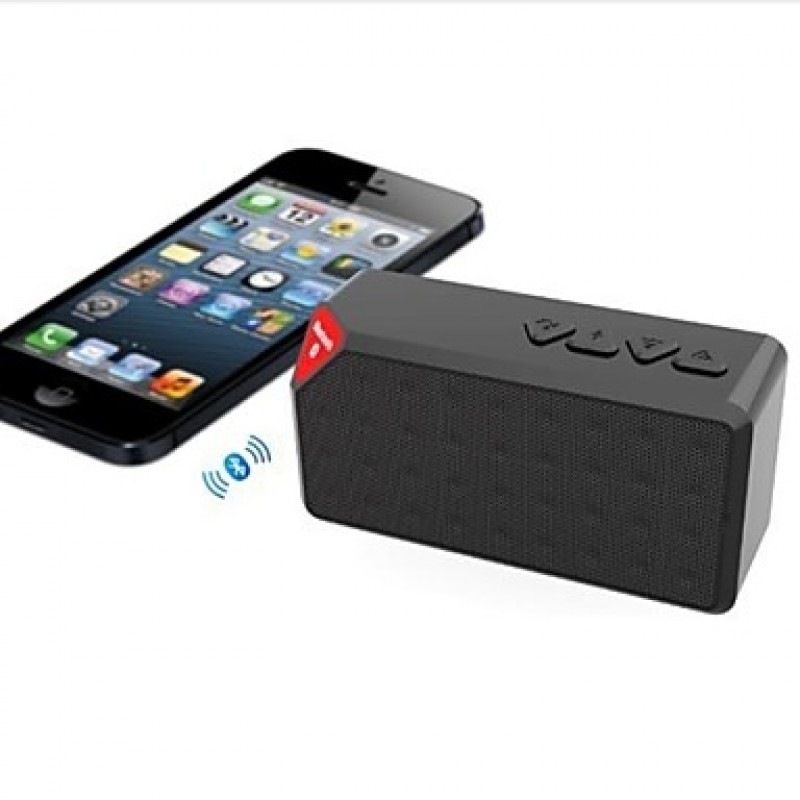 Portable Bluetooth Speaker with MicroSD Card Slot USB Slot Microphone Assorted Color  