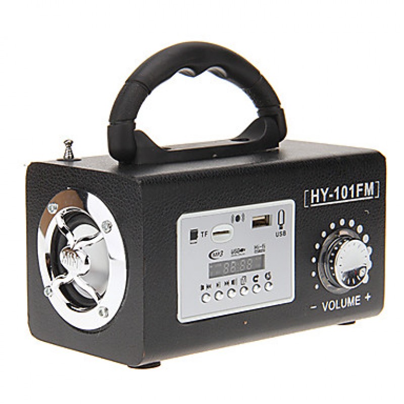 Patent Portable Mini Wooden Speaker Support SD MMC Card with FM Radio (HY-101FM)  