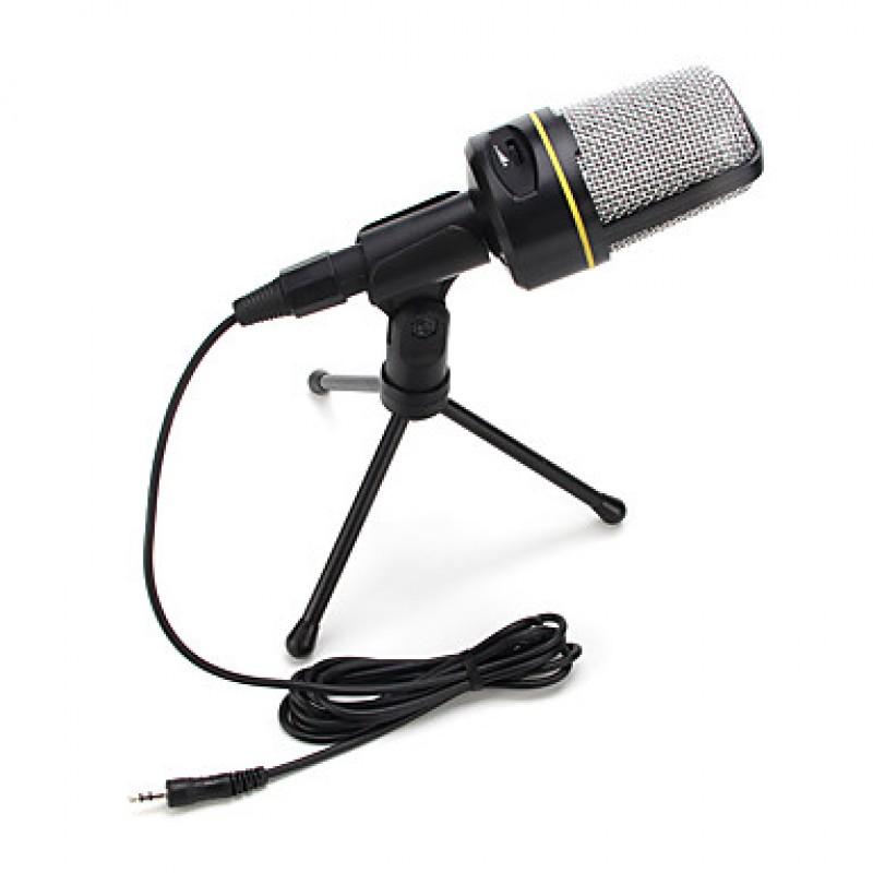 2017 New Useful hot wired high quality stereo condenser microphone with holder clip for chatting karaoke portable PC