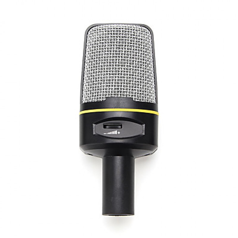 2017 New Useful hot wired high quality stereo condenser microphone with holder clip for chatting karaoke portable PC