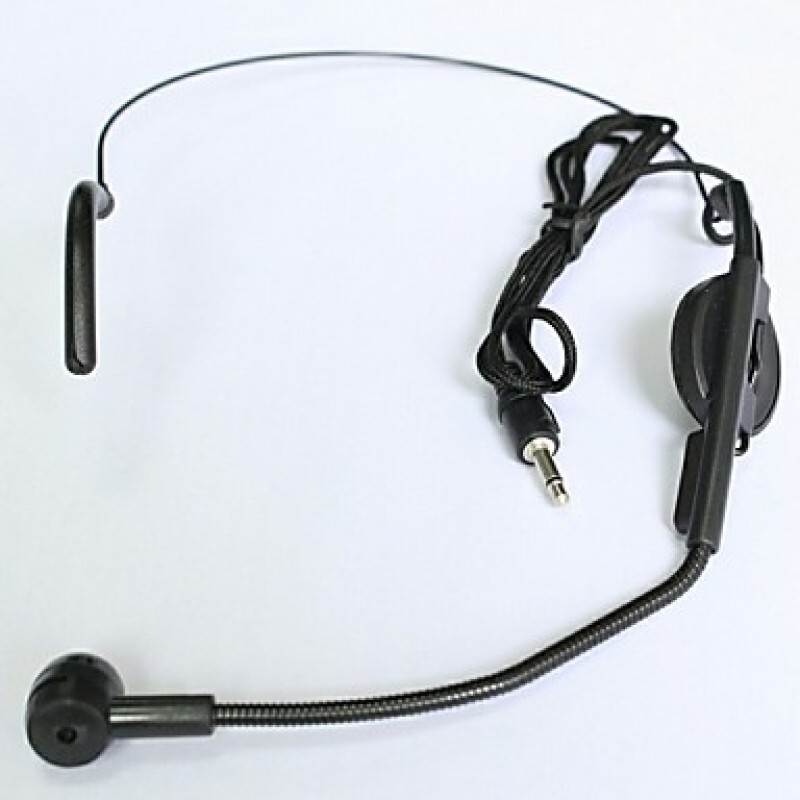 Top Quality Cardioid Condenser Headworn Headset Microphone with Flexible Wired Boom 1/8"(3.5mm) Plug