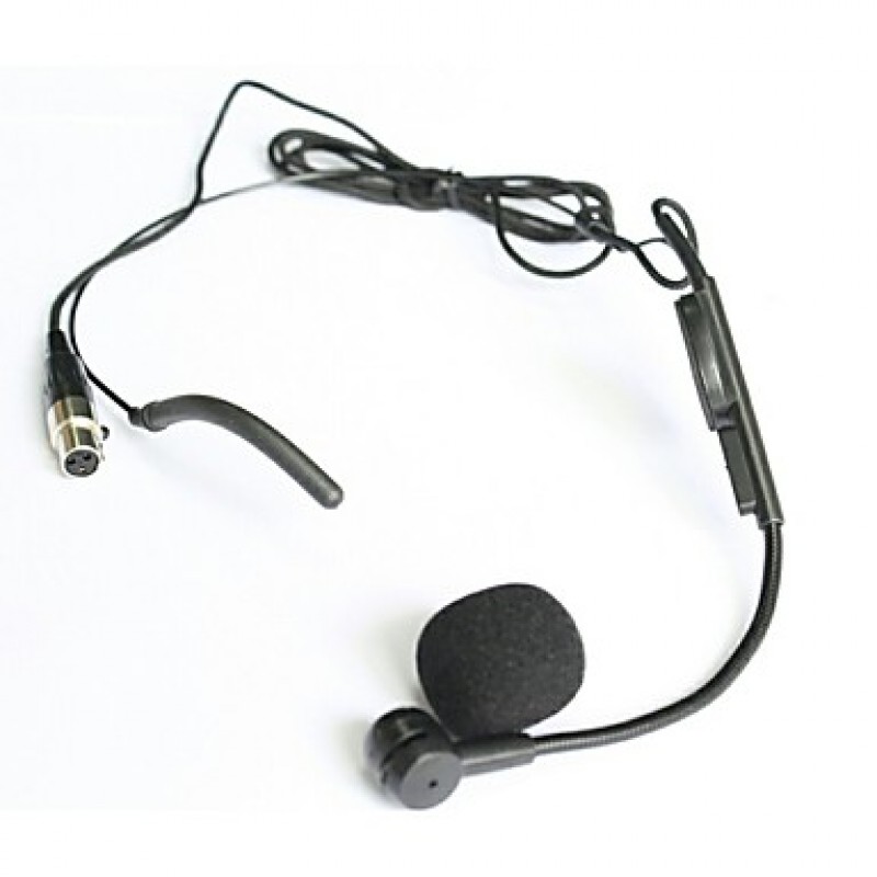 Top Quality Cardioid Condenser Headworn Headset Microphone with Flexible Wired Boom XLR Connector