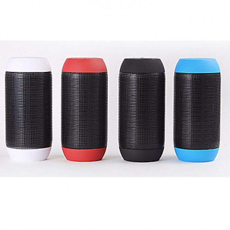 HTH-36 Colorful Red Tube Pattern Rechargeable TF Card Bluetooth Stereophonic Radio Speaker  