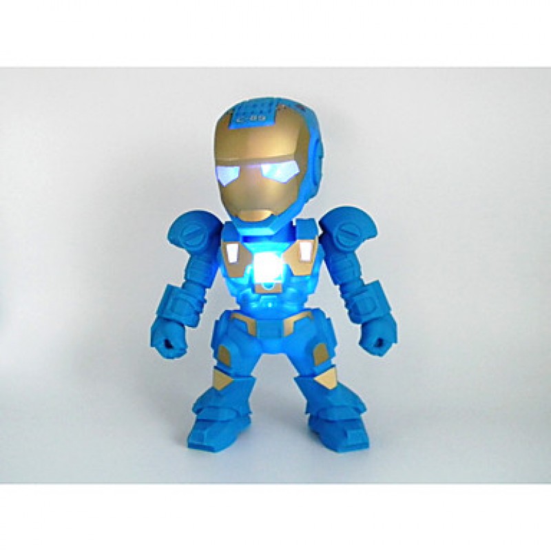 Iron Man Robot Wireless Bluetooth Speaker Mini Portable Light Card Audio Subwoofer