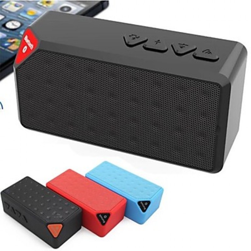 Portable Bluetooth Speaker with MicroSD Card Slot USB Slot Microphone Assorted Color  